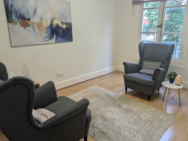 Sala de terapia en Nuestro Psicólogo en Madrid